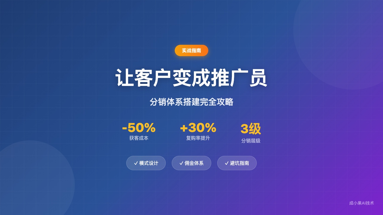 分销体系搭建让客户变成推广员