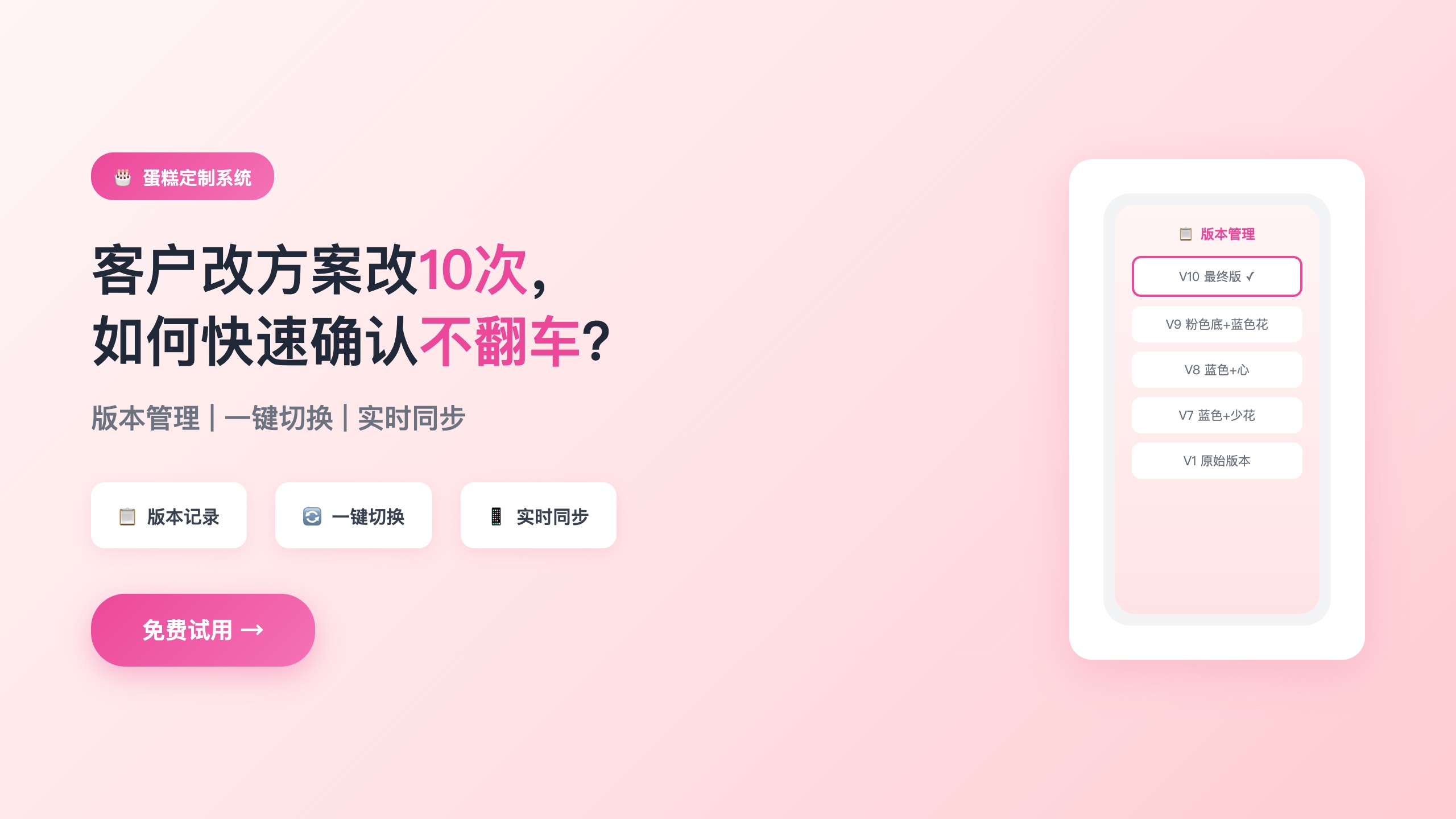 蛋糕定制_版本管理